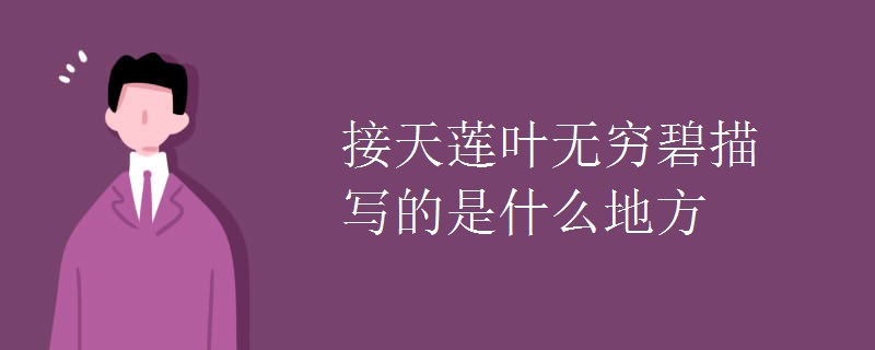 接天莲叶无穷碧描写的是什么地方