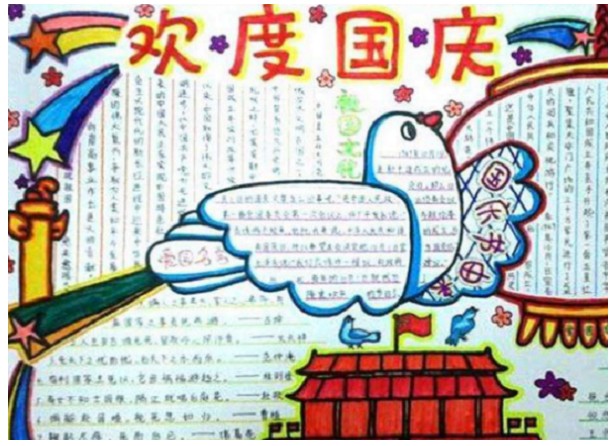 2021国庆节小学生精美手抄报