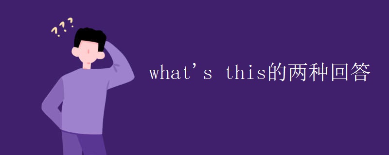 what's this的两种回答