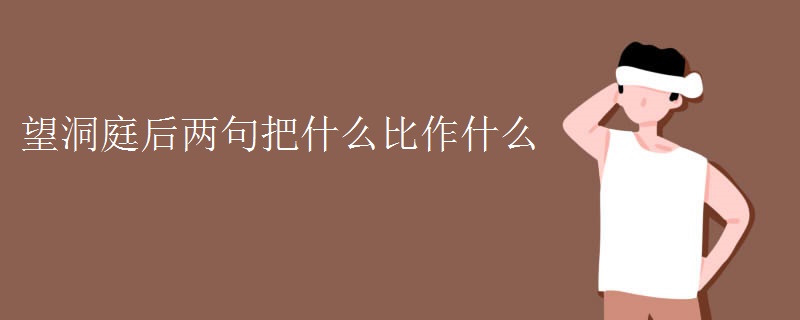 望洞庭后两句把什么比作什么