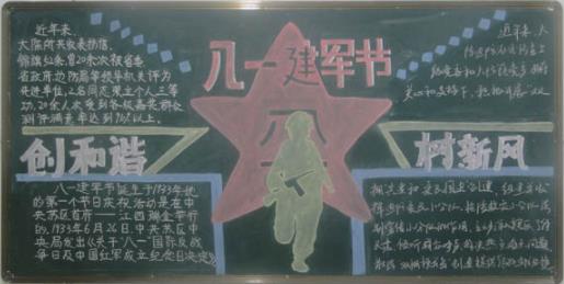 八一建军节精美黑板报欣赏