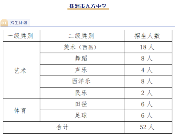 2023年株洲中考九方中学中考招生计划公布