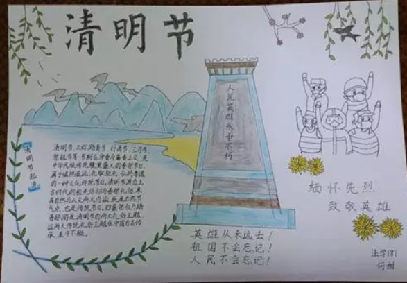 2021清明节手抄报简单一点