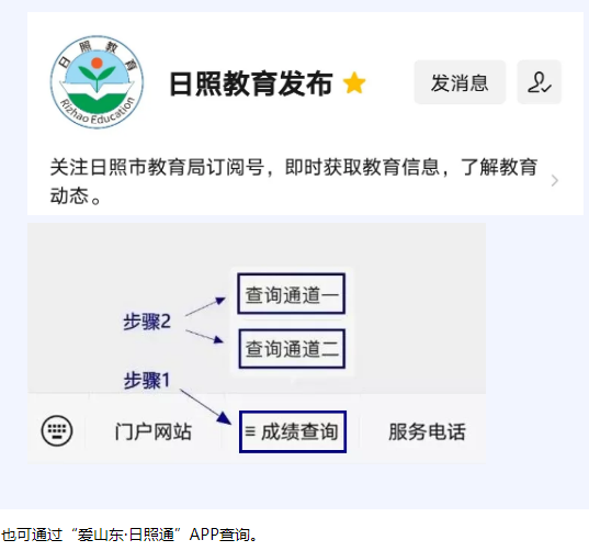 2021日照中考查分方式