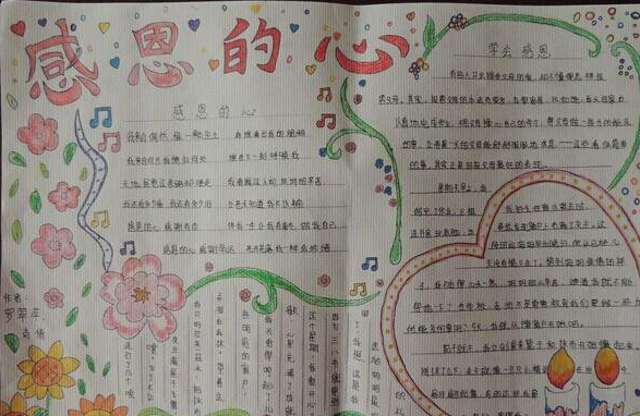感恩节手抄报简单又漂亮字少