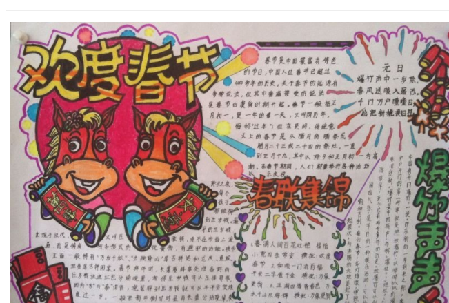 春节的手抄报图片