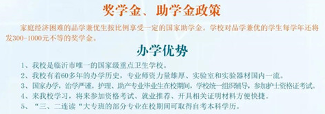 山东省临沂卫生学校奖助政策