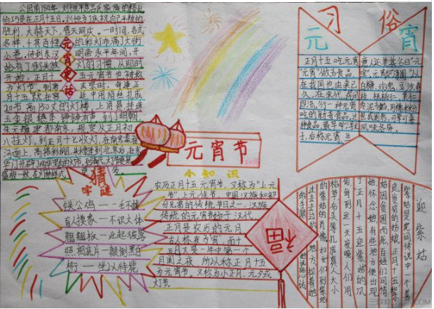 2022元宵节手抄报图片
