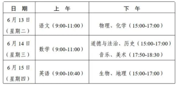 2023日照中考具体时间安排 什么时候考试