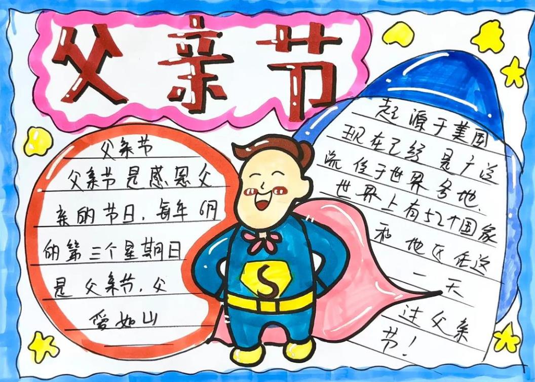 2024父亲节手抄报内容文字