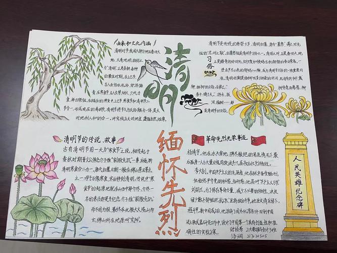 2024清明节手抄报古风仙气有哪些