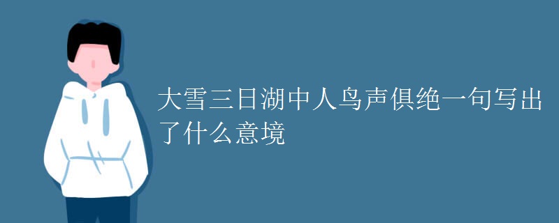 大雪三日湖中人鸟声俱绝一句写出了什么意境