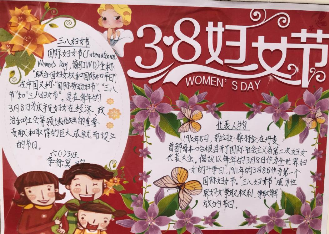 2023妇女节手抄报简单又漂亮一等奖