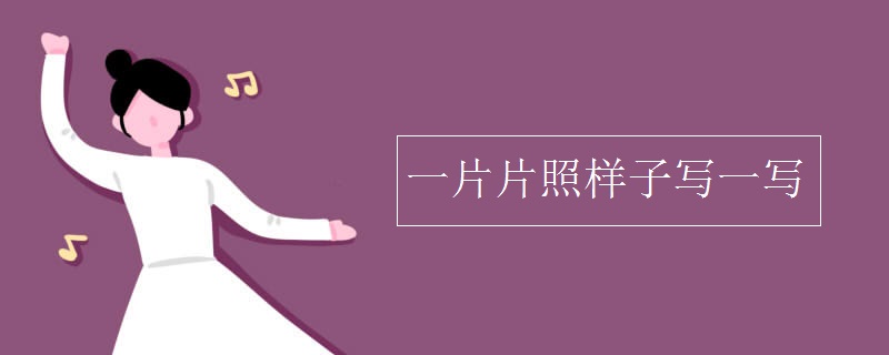 一片片照样子写一写