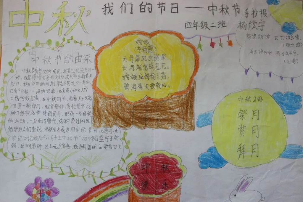 中秋节小学生手抄报一等奖