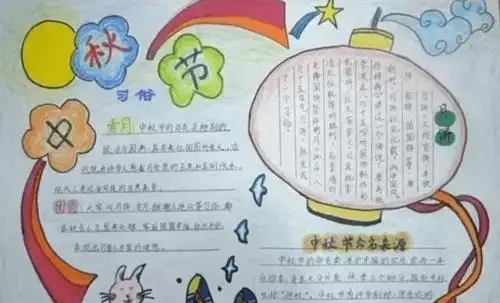 2022年中秋节初中学生手抄报精选