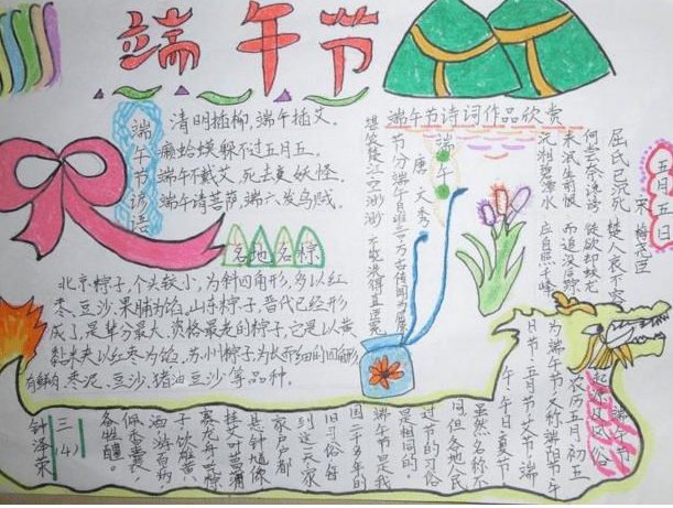 2022端午节手抄报简单漂亮