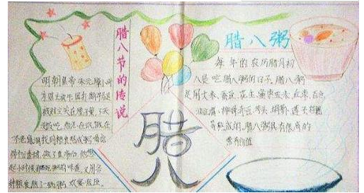 腊八节手抄报简单又漂亮