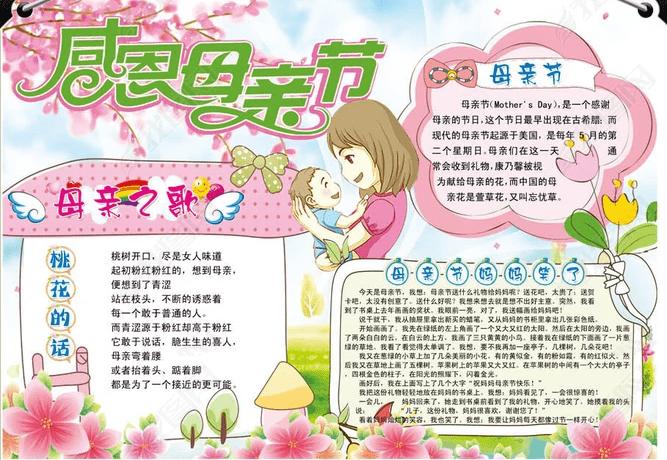 2024感恩母亲节手抄报大全图片