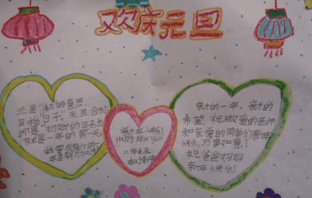 庆祝元旦手抄报大全