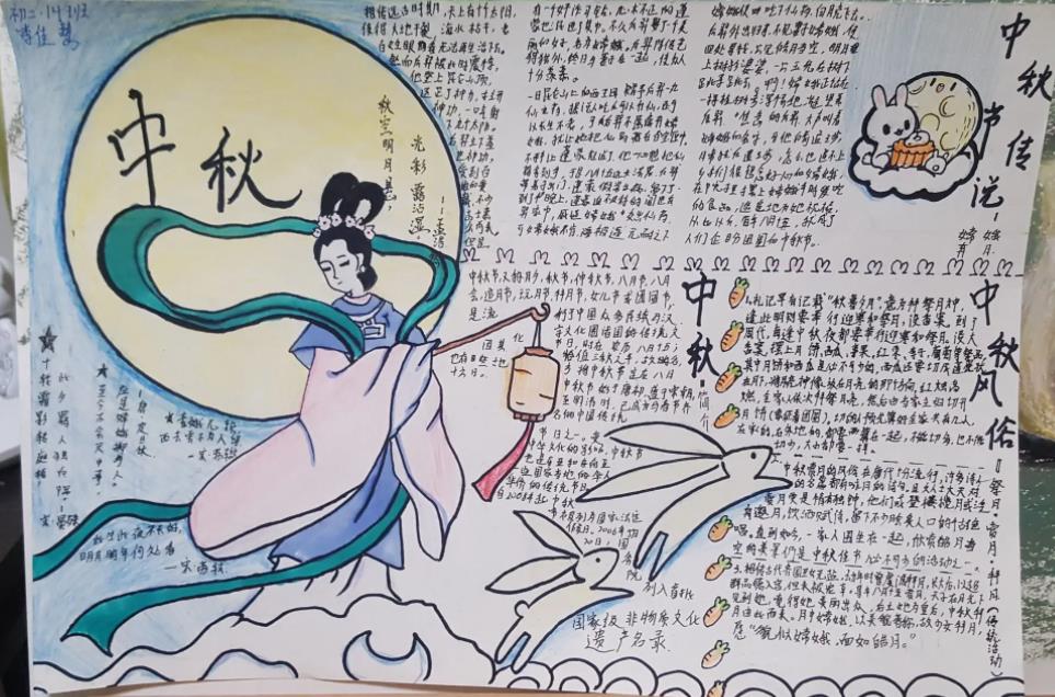 中秋节小学生手抄报简单又漂亮
