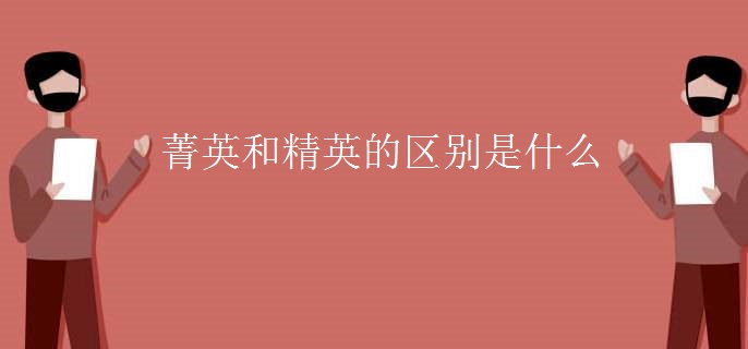 菁英和精英的区别是什么