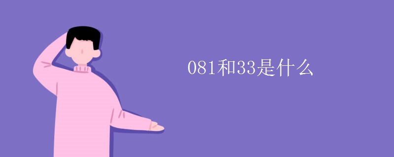 081和33是什么