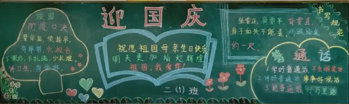 关于国庆节的黑板报 简单好画新颖吸睛