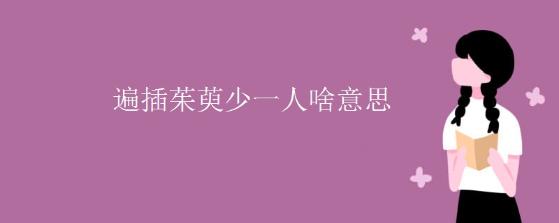 遍插茱萸少一人啥意思