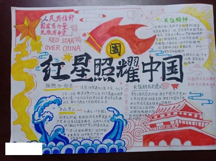 红星照耀中国手抄报简单又好看