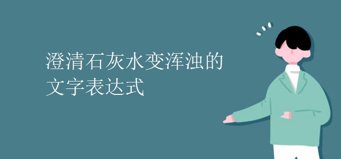 澄清石灰水变浑浊的文字表达式