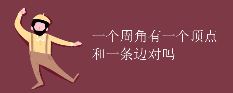 一个周角有一个顶点和一条边对吗