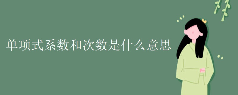 单项式系数和次数是什么意思