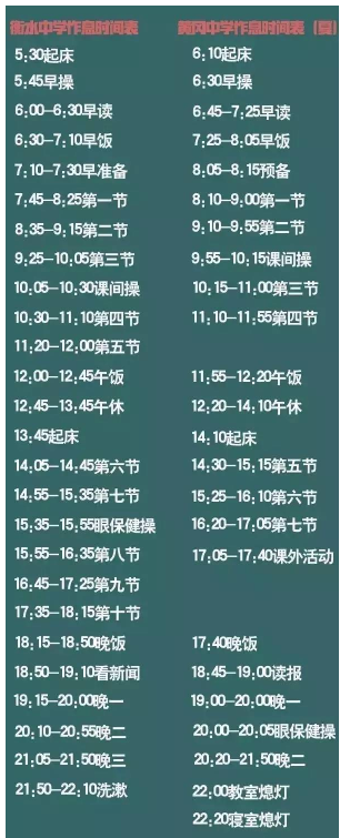 学霸作息时间表