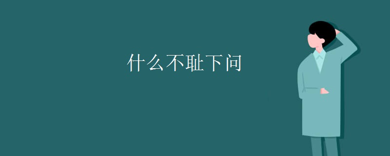 什么不耻下问