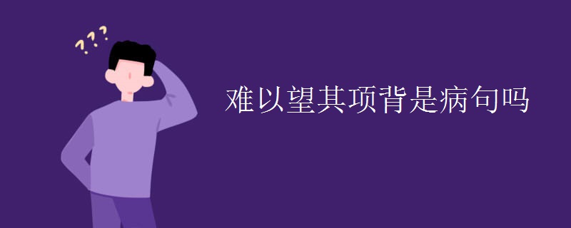 难以望其项背是病句吗