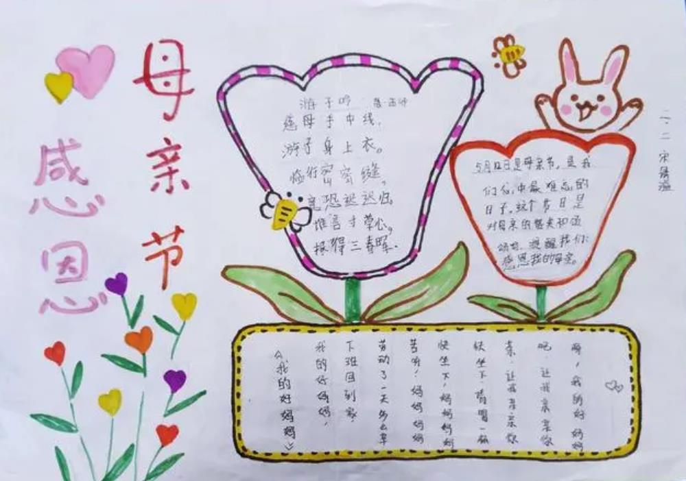 2023感恩母亲节手抄报大全图片