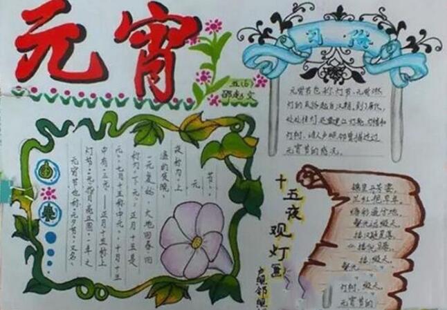 2023元宵节最简单的手抄报图片