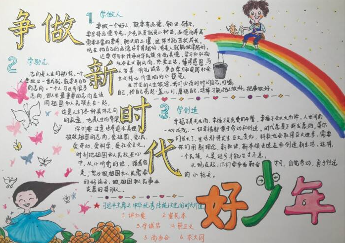 争做好少年手抄报模板