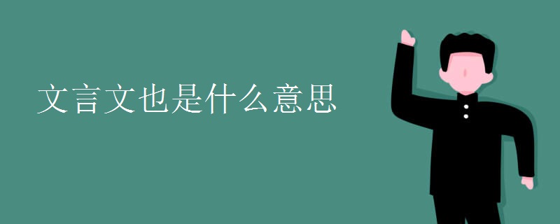 文言文也是什么意思