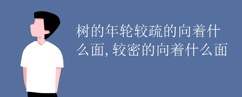 树的年轮较疏的向着什么面,较密的向着什么面