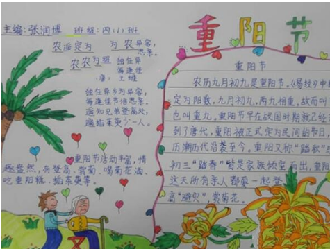 重阳节又简单又漂亮的手抄报