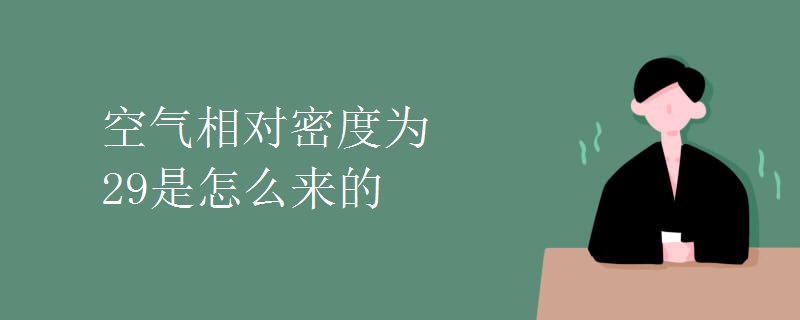 空气相对密度为29是怎么来的