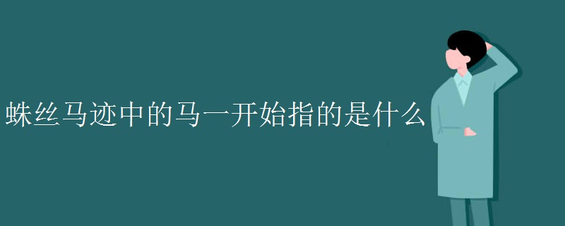 蛛丝马迹中的马一开始指的是什么