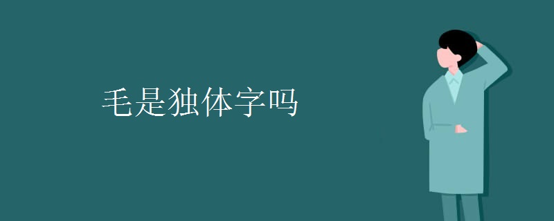 毛是独体字吗