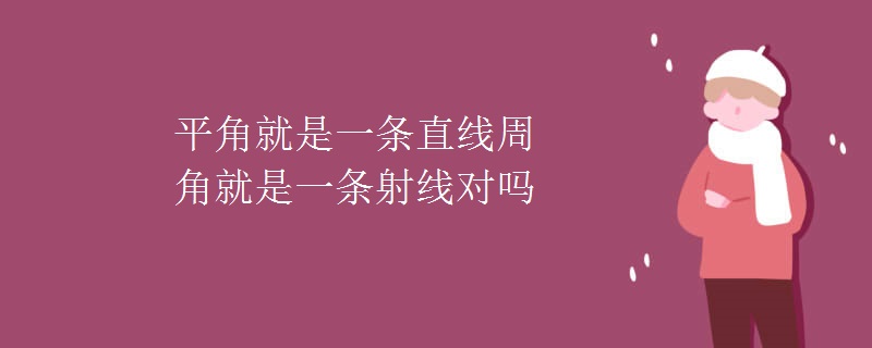 平角就是一条直线周角就是一条射线对吗
