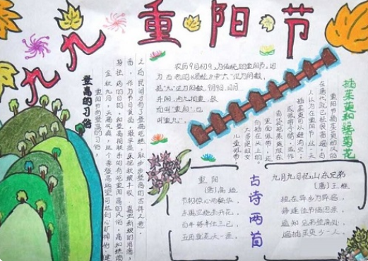 九九重阳节优秀手抄报