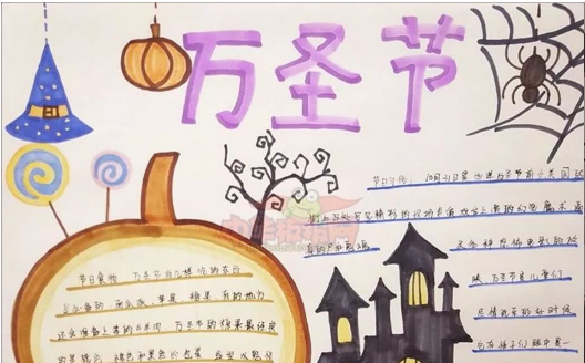 万圣节手抄报模板