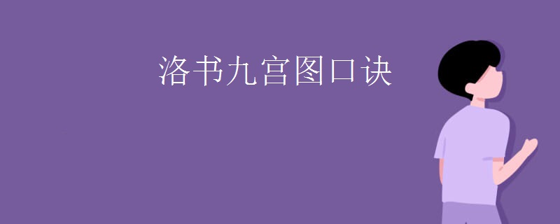 洛书九宫图口诀