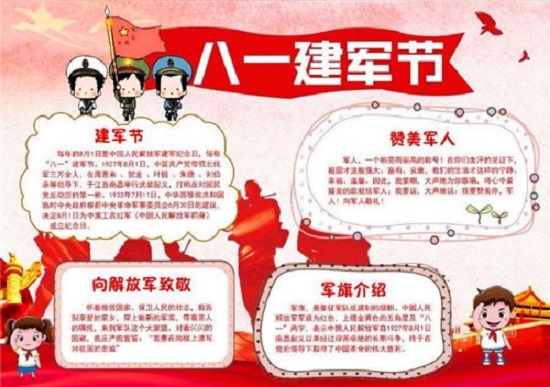 八一建军节手抄报 简单又漂亮